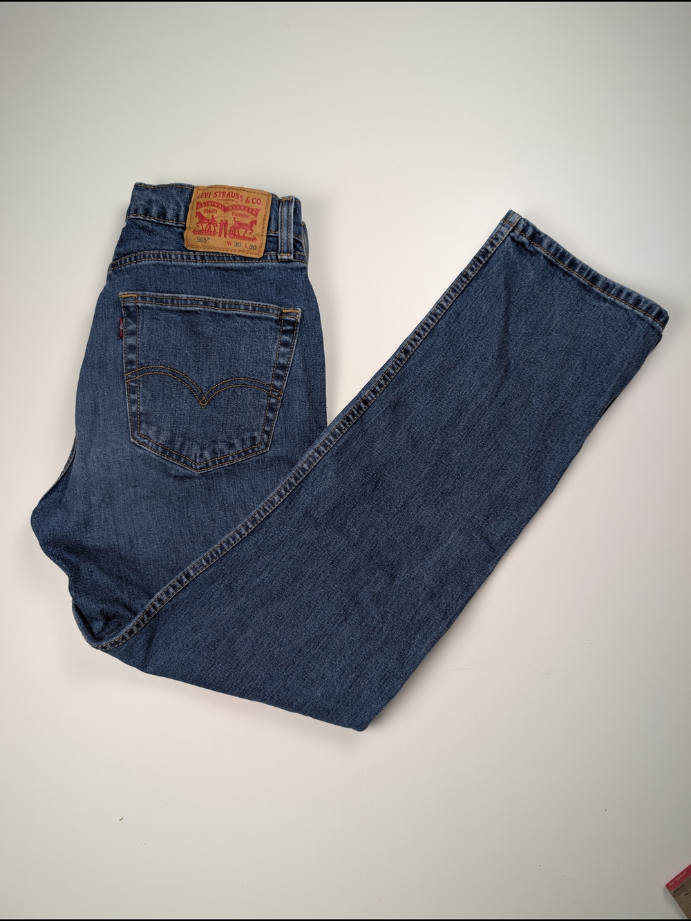Levi's 505 Mens Regular Blue Jeans Tag 30x30 Actual 29x28.5 Like New